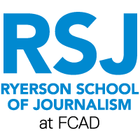 Logo for the Ryerson School of Journalism.